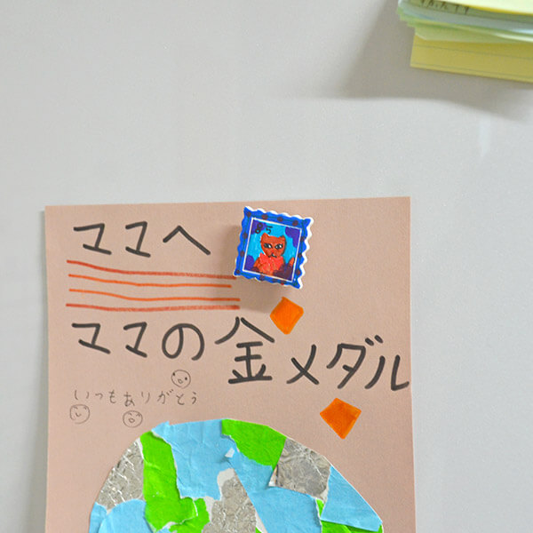 子供向け ワークショップ向け製作キット（お絵かき切手マグネット）